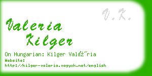 valeria kilger business card